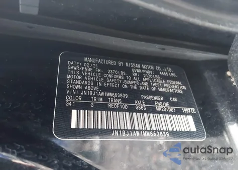 2021 Nissan Rogue Sport S Awd Xtronic Cvt z USA, uszkodzony, nr VIN JN1BJ1AW1MW663839